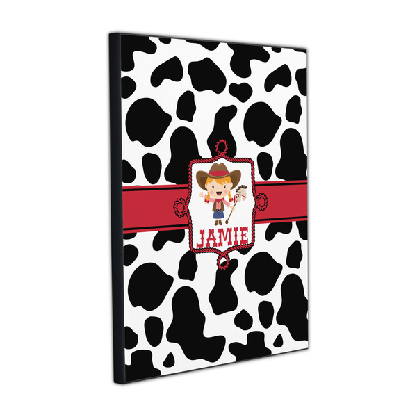 Custom Cowprint Cowgirl Wood Prints (Personalized)