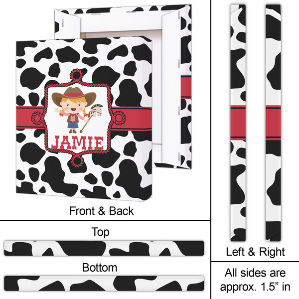 Cowprint Cowgirl 20x24 - Canvas Print - Approval