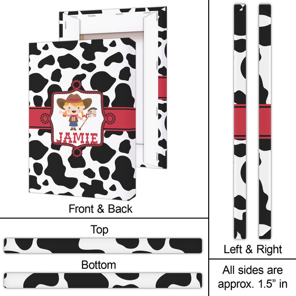 Cowprint Cowgirl 20x30 - Canvas Print - Approval