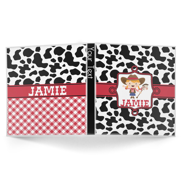 Cowprint Cowgirl 3-Ring Binder Approval- 1in