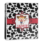 Cowprint Cowgirl 3-Ring Binder - 1 inch (Personalized)