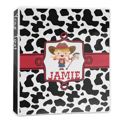 Cowprint Cowgirl 3-Ring Binder - 1 inch (Personalized)
