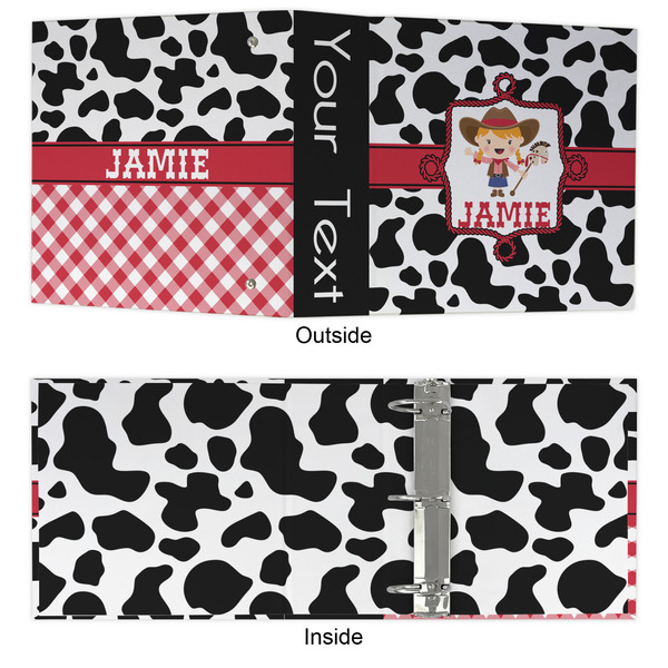 Cowprint Cowgirl 3 Ring Binders - Full Wrap - 3" - APPROVAL
