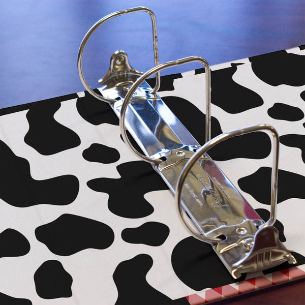 Cowprint Cowgirl 3 Ring Binders - Full Wrap - 3" - DETAIL