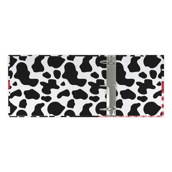 Cowprint Cowgirl 3 Ring Binders - Full Wrap - 3" - OPEN INSIDE