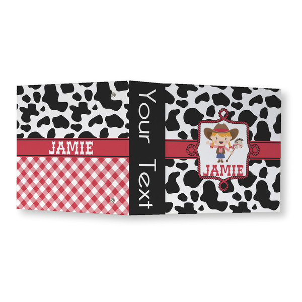 Cowprint Cowgirl 3 Ring Binders - Full Wrap - 3" - OPEN OUTSIDE