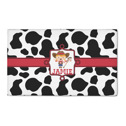 Cowprint Cowgirl 3' x 5' Indoor Area Rug (Personalized)