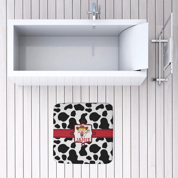 Cowprint Cowgirl 48x48 Foam Memory Mat - LIFESTYLE
