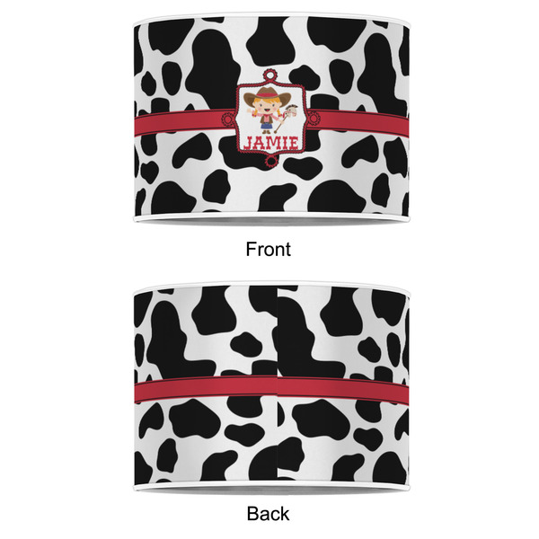 Cowprint Cowgirl 8" Drum Lampshade - APPROVAL (Poly Film)