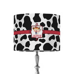 Cowprint Cowgirl 8" Drum Lamp Shade - Fabric (Personalized)