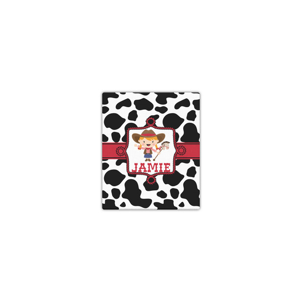 Custom Cowprint Cowgirl Canvas Print - 8x10 (Personalized)