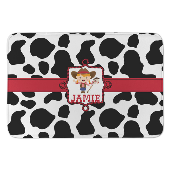 Custom Cowprint Cowgirl Anti-Fatigue Kitchen Mat (Personalized)
