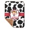 Cowprint Cowgirl Baby Sherpa Blanket - Corner Showing Soft
