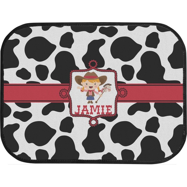 Cowprint Cowgirl Custom Car Floor Mats (Back Seat)