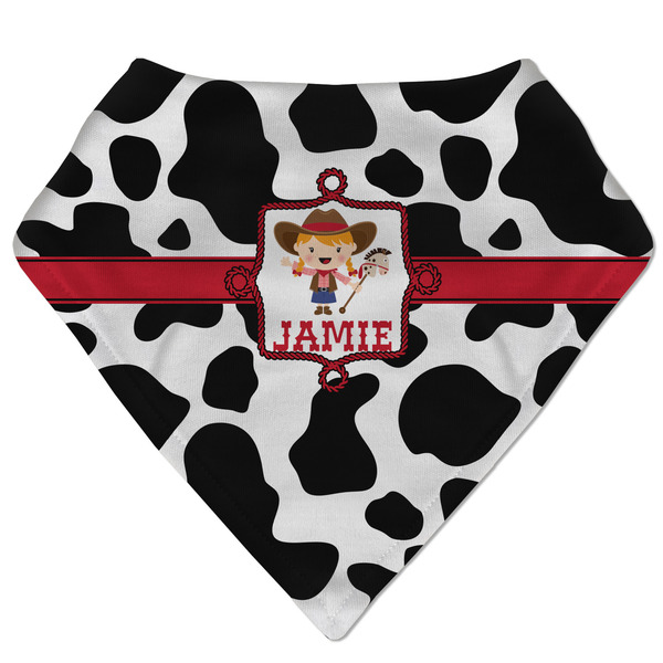 Custom Cowprint Cowgirl Bandana Bib (Personalized)