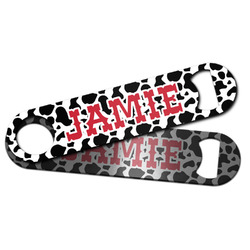 Cowprint Cowgirl Bar Bottle Opener w/ Name or Text