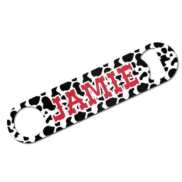 Custom Cowprint Cowgirl Bar Bottle Opener w/ Name or Text