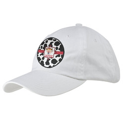 Cowprint Cowgirl Baseball Cap - White (Personalized)