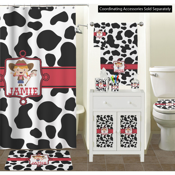 Cowprint Cowgirl Bathroom Scene