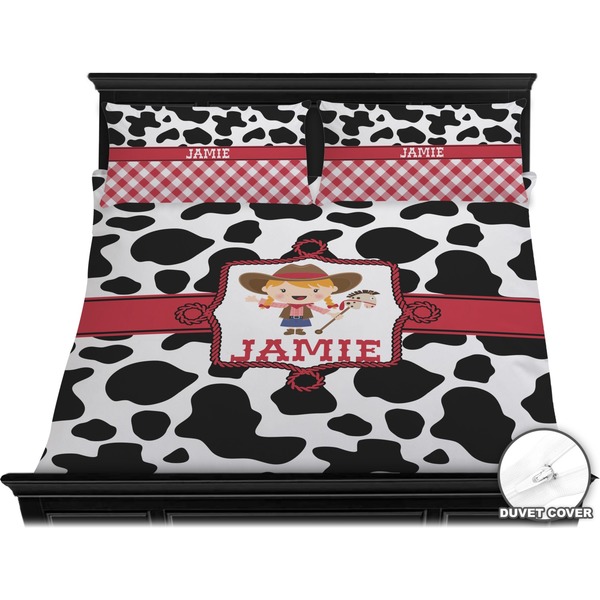 Cowprint Cowgirl Bedding Set (King) - Duvet