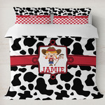 Cowprint Cowgirl Duvet Cover Set - King (Personalized)
