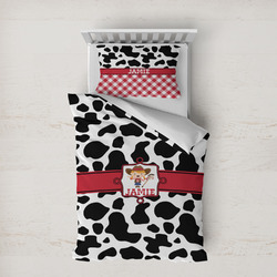 Cowprint Cowgirl Duvet Cover Set - Twin XL (Personalized)