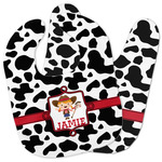 Cowprint Cowgirl Baby Bib w/ Name or Text