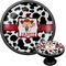 Cowprint Cowgirl Black Custom Cabinet Knob (Front and Side)