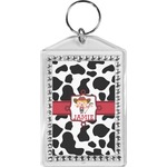 Cowprint Cowgirl Bling Keychain (Personalized)