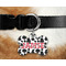 Cowprint Cowgirl Bone Shaped Dog Tag on Collar & Dog