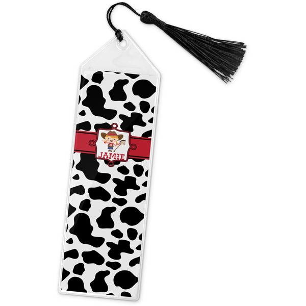 Custom Cowprint Cowgirl Book Mark w/Tassel (Personalized)