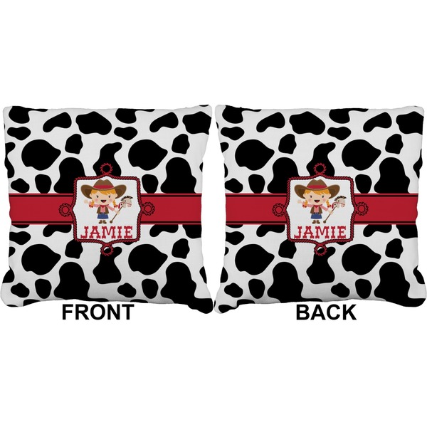 Cowprint Cowgirl Burlap Pillow Approval