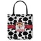 Cowprint Cowgirl Canvas Tote Bag - Small - 13"x13" (Personalized)