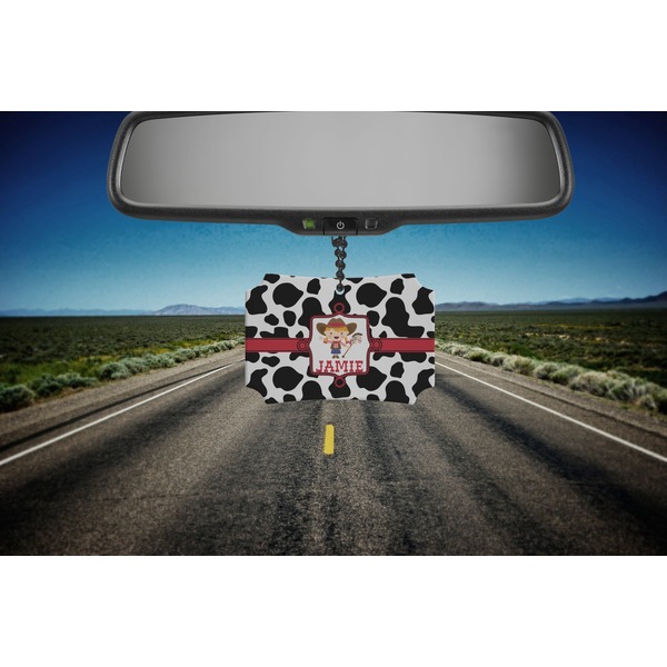 Cowprint Cowgirl Car Ornament - Berlin (Road)