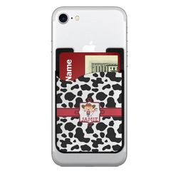 Cowprint Cowgirl 2-in-1 Cell Phone Credit Card Holder & Screen Cleaner (Personalized)