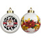 Cowprint Cowgirl Ceramic Christmas Ornament - Poinsettias (APPROVAL)