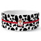 Cowprint Cowgirl Ceramic Dog Bowl - Medium - Front