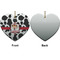 Cowprint Cowgirl Ceramic Flat Ornament - Heart Front & Back (APPROVAL)