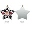 Cowprint Cowgirl Ceramic Flat Ornament - Star Front & Back (APPROVAL)