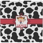 Cowprint Cowgirl Ceramic Tile Hot Pad (Personalized)