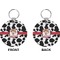 Cowprint Cowgirl Circle Keychain (Front + Back)