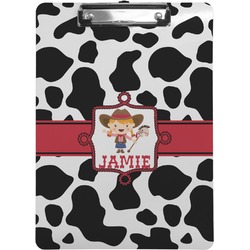 Cowprint Cowgirl Clipboard (Personalized)