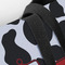 Cowprint Cowgirl Closeup of Tote w/Black Handles