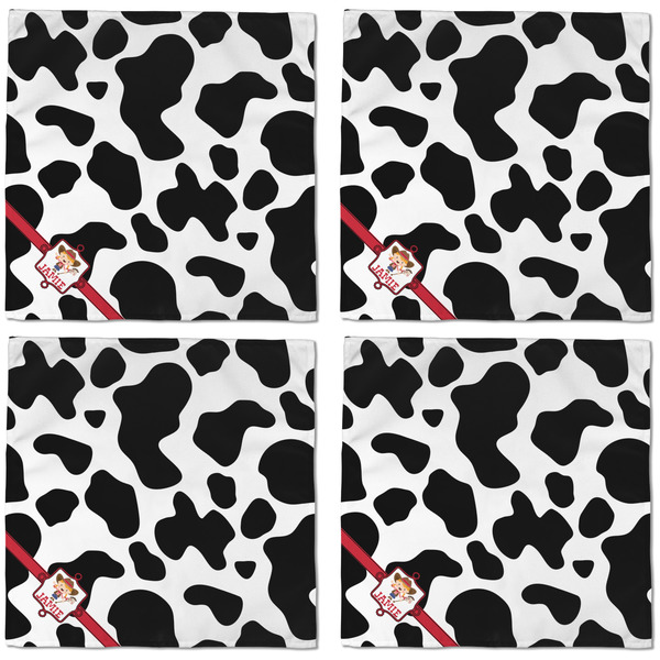 Cowprint Cowgirl Cloth Napkins - Personalized Dinner (APPROVAL) Set of 4