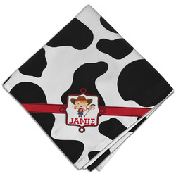 Cowprint Cowgirl Cloth Dinner Napkin - Single w/ Name or Text