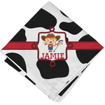 Cowprint Cowgirl Cloth Cocktail Napkin - Single w/ Name or Text