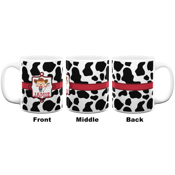 Cowprint Cowgirl Coffee Mug - 11 oz - White APPROVAL