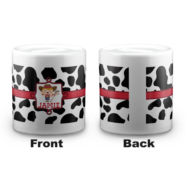 Cowprint Cowgirl Coin Bank - Apvl