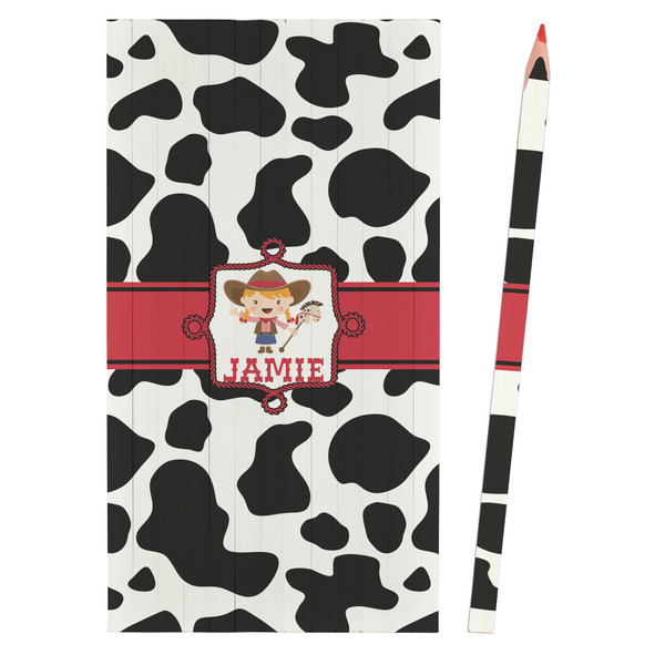 Cowprint Cowgirl Colored Pencils - Front View