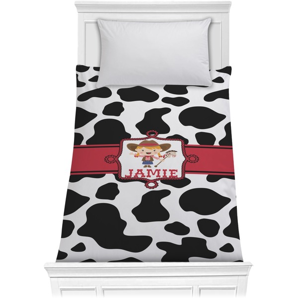 Custom Cowprint Cowgirl Comforter - Twin (Personalized)